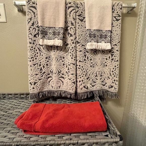 Allover Pattern Towels Black/White – Opalhouse™ Set - Picture 1 of 3